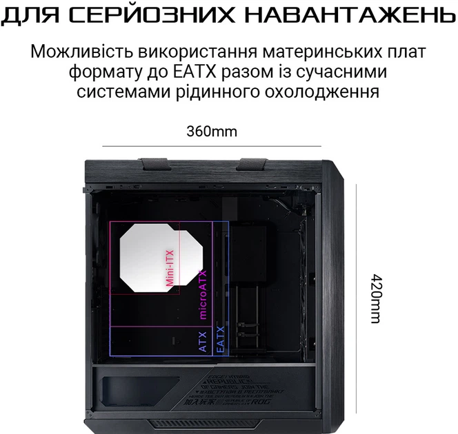 Корпус Asus ROG Strix Helios GX601 Black (90DC0020-B39000) - зображення 13
