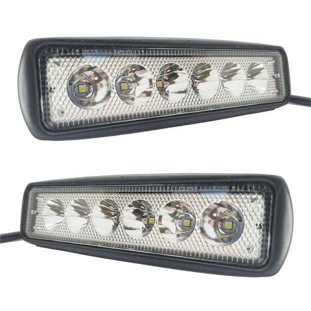 Комплект LED фар ДАЛЬНЬОГО світла. Світлодіодні фари на 6 діодів. JP-YZ-18W. Вир-во Корея LED-1020 - зображення 2