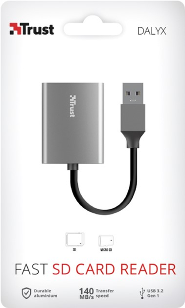 USB-хаб Trust Dalyx Fast USB 3.2 Card reader (24135) - зображення 2