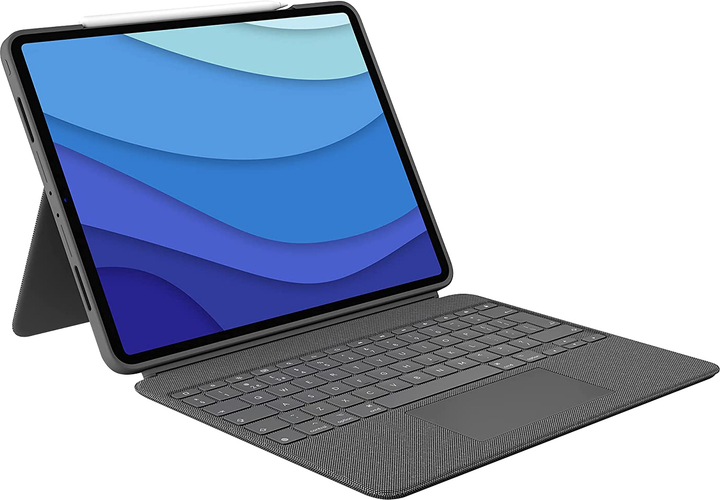 Обкладинка-клавіатура Logitech Combo Touch для Apple iPad Pro 12.9" 5th Gen Oxford Grey (920-010214) - зображення 2