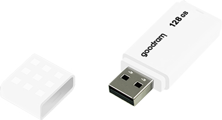 Pendrive Goodram UME2 128 GB USB 2.0 biały (UME2-1280W0R11) - obraz 2