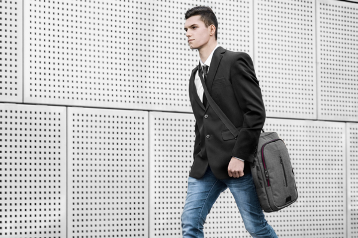 Рюкзак трансформер для ноутбука YENKEE 12L 15.6" TARMAC 3in1 Convertible YBB 1522GY Grey (YBB 1522GY) - зображення 12