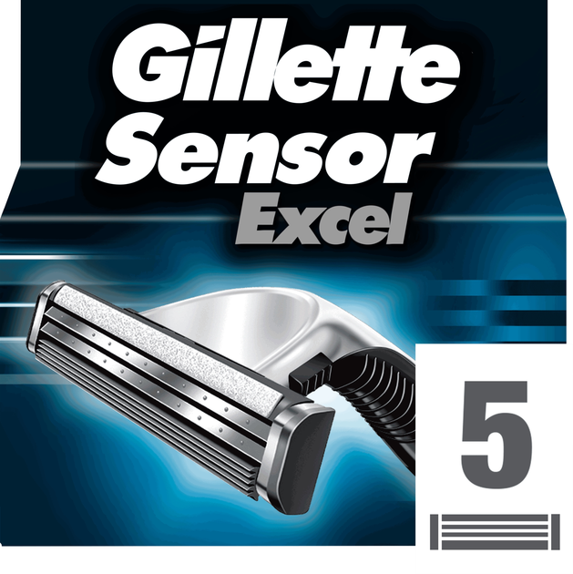 Сменные картриджи для бритья (лезвия) мужские Gillette Sensor Excel 5 ...