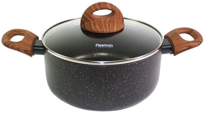 Набор кухонной посуды Black Cosmic 6 предметов Fissman Ø20х9 см, Ø24х11 см, Ø16х8 см (kuh0007522) - изображение 2