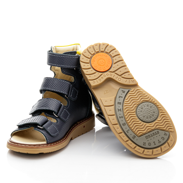 Ортопедические босоножки (с высоким берцем) Woopy Orthopedic 19 серый ...