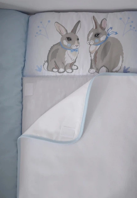 Пеленальный матрасик Baby Veres Summer Bunny blue New 50х70 см 426.5.1 - изображение 3