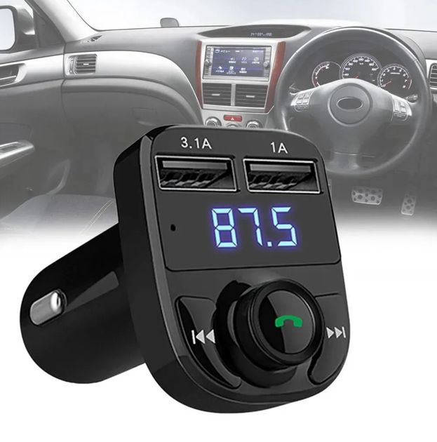 FM модулятор CAR KIT автомобильный трансмиттер в машину для музыки по Bluetooth и с карт памяти Черный - изображение 6