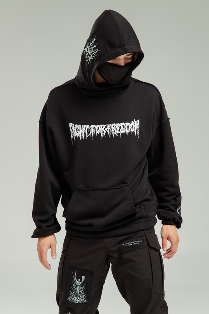 Худи мужской с принтами TUR Фридом черный S от продавца: Shy – в ...