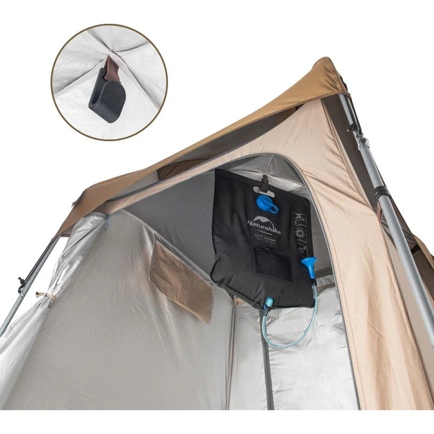 Душовий намет Naturehike NH21ZP005, коричневий - зображення 6