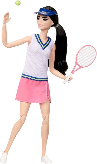 Кукла Барби Теннисистка Безграничные Движения Barbie️ Made to Move️ Career Tennis Player Doll (HKT73) - изображение 3