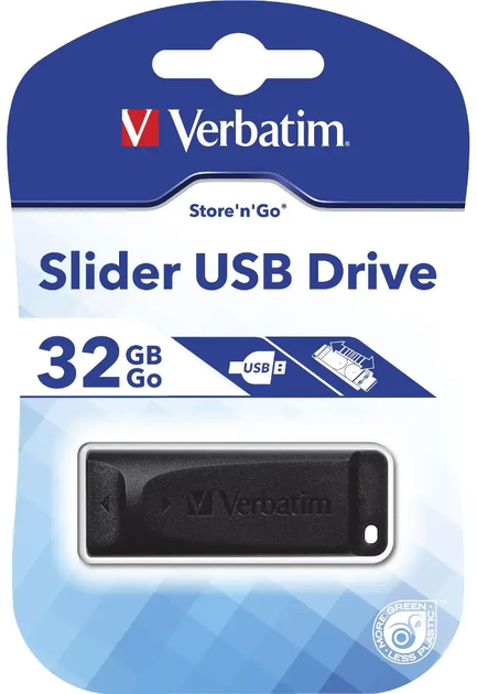 Pendrive Verbatim Store 'n' Go Slider Dysk USB 32 GB. czarny (98697) - obraz 5