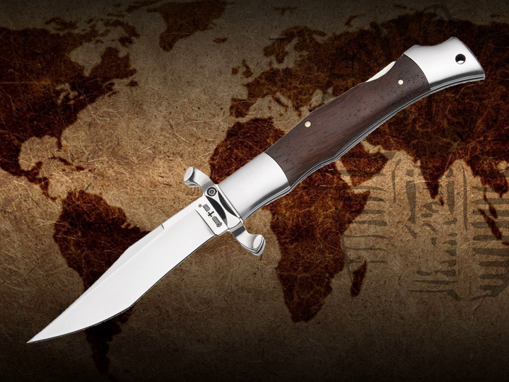 Нож Стилет Складной с Гардой Финка, Сталь 440C Итальянский дизайн GW3089 - изображение 2