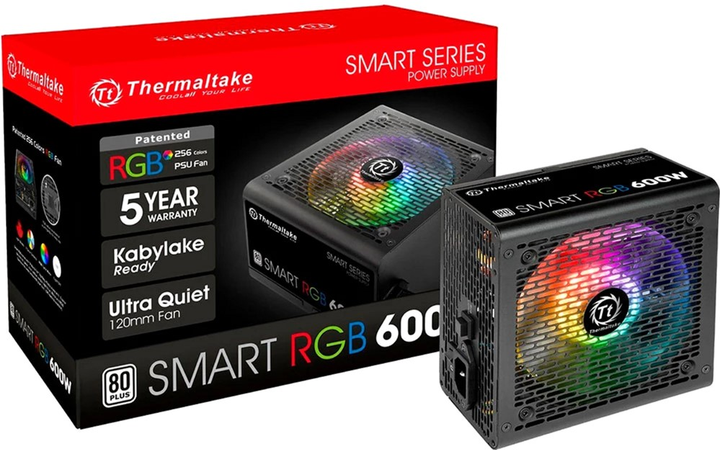 Блок живлення Thermaltake Smart RGB 600W (PS-SPR-0600NHSAWE-1) - зображення 6
