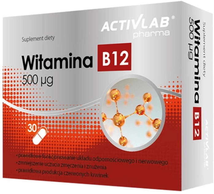 Вітамін B12 ActivLab Witamina B12 30 капсул (5903260901184) - зображення 1