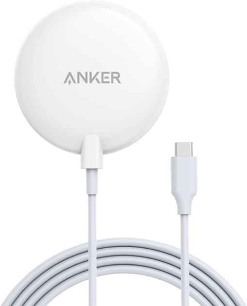 Бездротовий зарядний пристрій Anker PowerWave Magnetic Pad White (A2565G21) - зображення 1