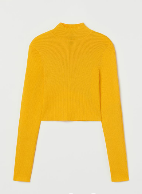 Жіночий гольф Divided H&M (10271) XS Жовтий - изображение 2