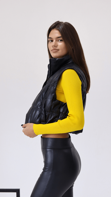 Жіночий гольф Divided H&M (10271) XS Жовтий - изображение 4