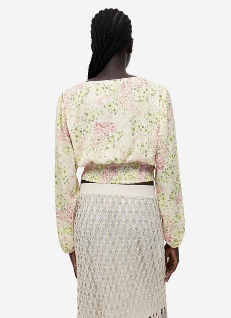 Жіноча блуза H&M (55627) XS Бежева - Фото 6 Жіноча блуза H&M (55627) XS Бежева - изображение 6