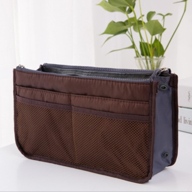 Органайзер в женскую сумку Bag-in-bag коричневый - изображение 2