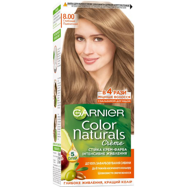 Краска для волос Garnier Color Naturals 8.00 Глубокий пшеничный 110 мл ...