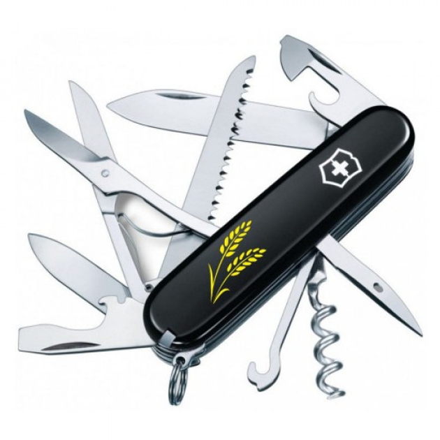 Нож Victorinox Huntsman Ukraine 91мм Колосья пшеницы желт. (1049-Vx13713.3_T1338u) - изображение 1