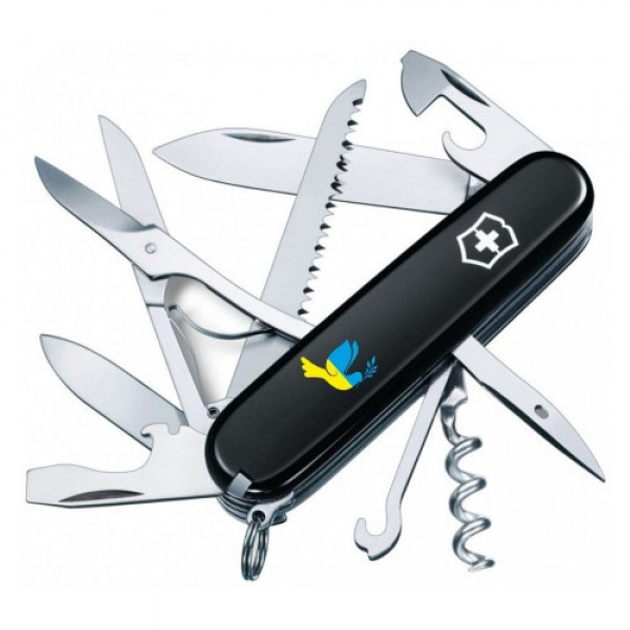 Нож Victorinox Huntsman Ukraine 91мм Голубь мира син-желт. (1049-Vx13713.3_T1036u) - изображение 1