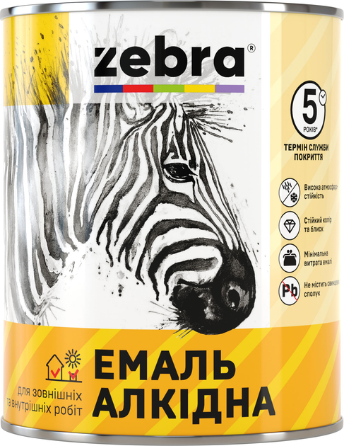 Емаль алкідна Zebra ПФ-116 2.8 кг Салатова (4823048000346) - зображення 1