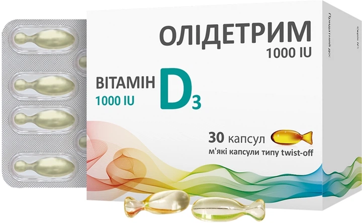 Витамин D3 для детей Олидетрим 1000 МЕ 30 мягких капсул (5907529466544) - изображение 4
