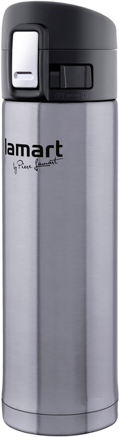 Kubek termiczny Lamart 420 ml srebrny (LT4008) - obraz 1