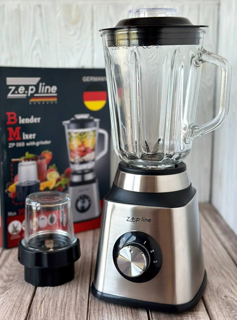 Блендер измельчитель кофемолка Zepline ZP-068 2000 Вт со стеклянной чашей - изображение 2