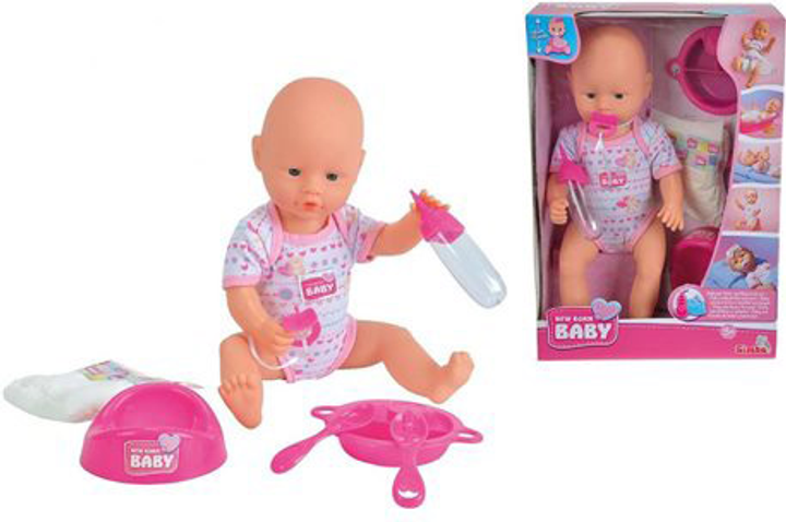 Lalka bobas Simba New Born Baby 38 cm (SI-5032533) - obraz 3