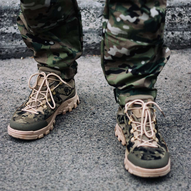 Тактичні літні кросівки мультикам, размер 45 размер – 29.5 см. армійське взуття, кросівки для військових ЗСУ - зображення 2