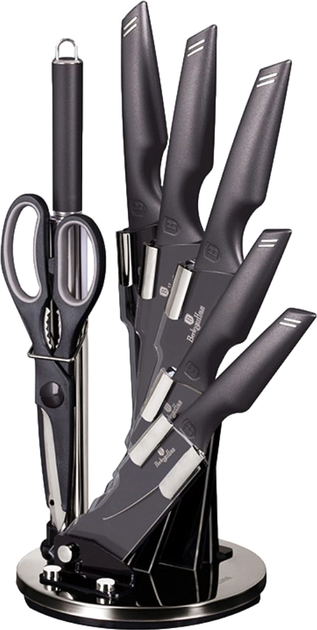 Набор ножей Berlinger Haus Metallic Line Carbon Pro Edition с подставкой 8 предметов (BH 2586) - изображение 1