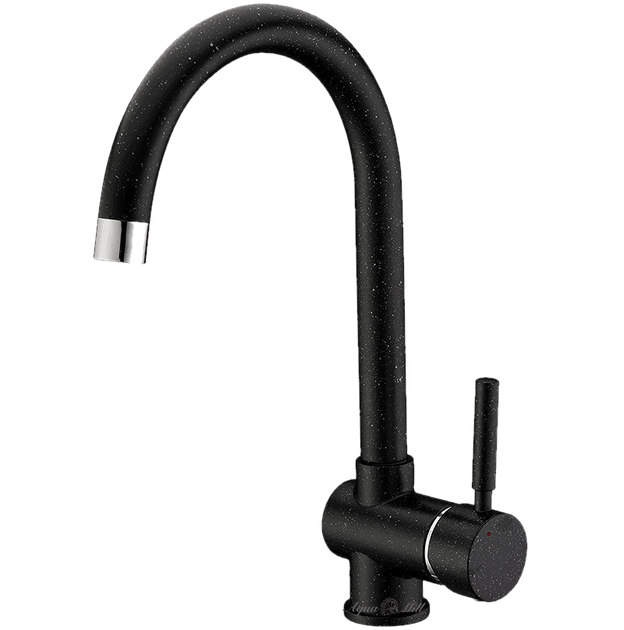 Гранитная мойка для кухни AquaMill MAYAMI черная + Смеситель - изображение 7