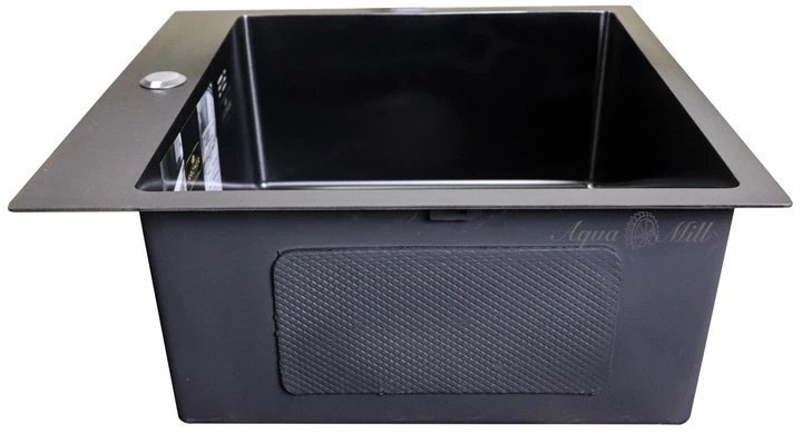 Мийка з нержавіючої сталі AquaMill PVD (KRP) 5050 BLACK + решітка - зображення 10