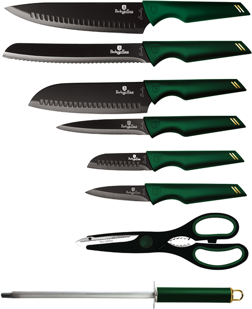 Набор ножей Berlinger Haus Emerald Collection с подставкой 8 предметов (BH 2690) - изображение 2