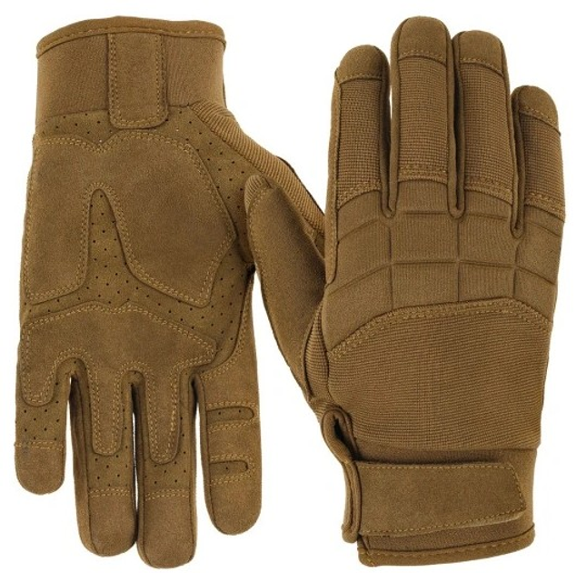 Перчатки мужские Mil-Tec размер S с TPR защитой для страйкбола защита рук под ударов прочные и легкие Койот - изображение 1
