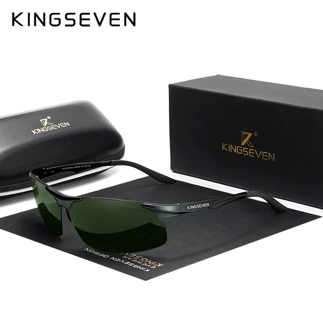 Мужские поляризационные солнцезащитные очки KINGSEVEN N9126 Black Green - Фото 1 Мужские поляризационные солнцезащитные очки KINGSEVEN N9126 Black Green - изображение 1