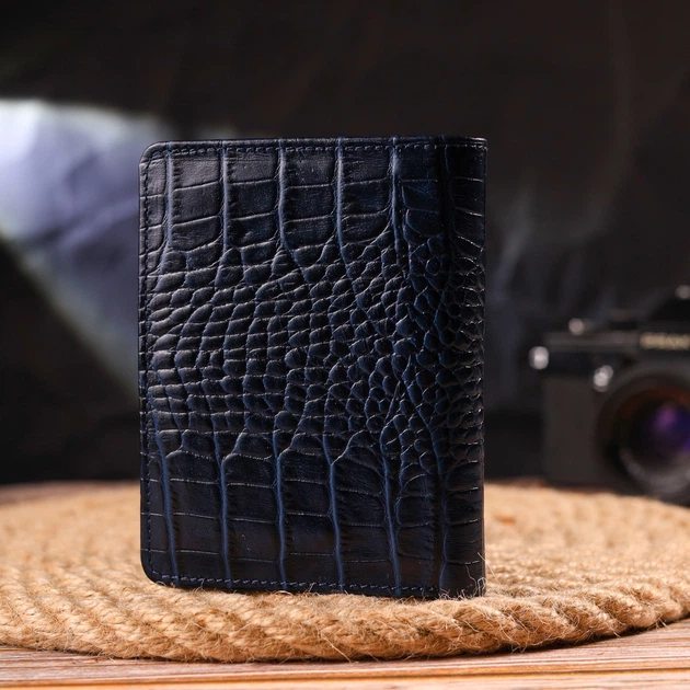 Гаманець жіночий шкіряний для карток Canpellini leather-21677 Синій - зображення 8