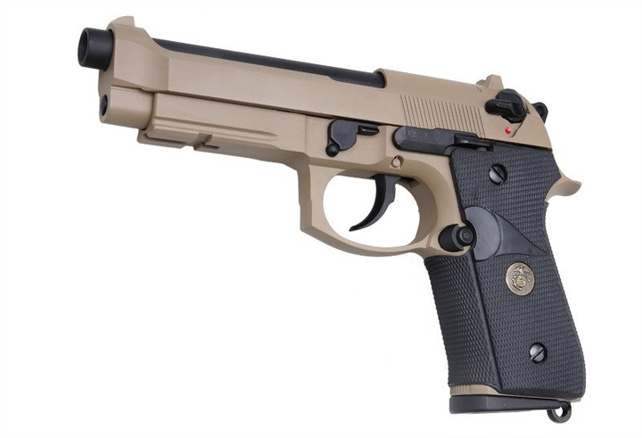 Пістолет Beretta M9A1 GBB Tan/Black Full Metal [WE] - зображення 2