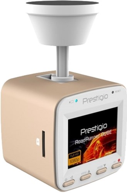 Wideorejestrator Prestigio RoadRunner Cube 530 Gold-White (PCDVRR530WGD) - obraz 2