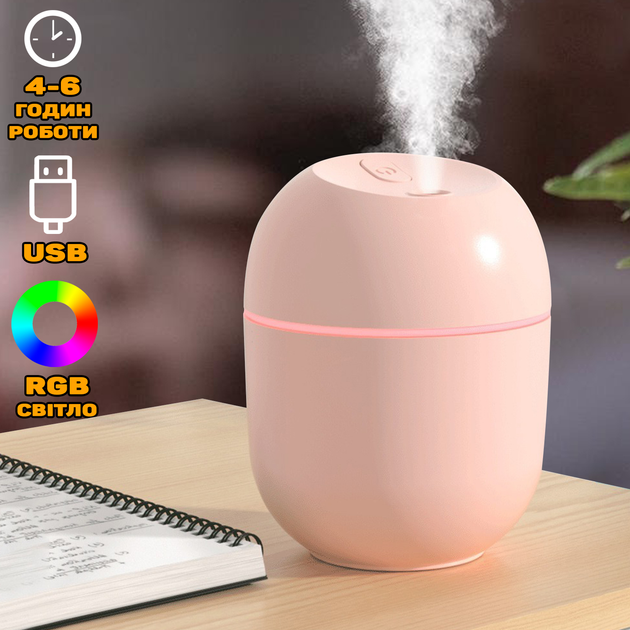 Увлажнитель воздуха с RGB подсветкой Air Purifier 220мл аромадиффузор ...
