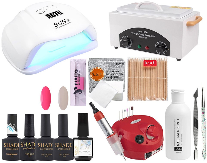 Стартовый набор для маникюра и гель-лака Shade Professional 14 ...