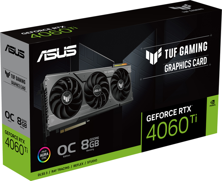 【美品・動作品】ASUS TUFGAMING RTX 4060 Ti OC 8G Відеокарта ASUS PCI-Ex GeForce RTX 4060 Ti TUF Gaming OC
