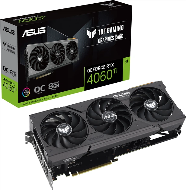 Видеокарта ASUS PCI-Ex GeForce RTX 4060 Ti TUF Gaming OC Edition