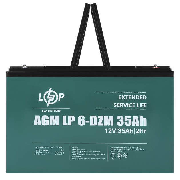 Тяговый свинцово-кислотный аккумулятор LP 6-DZM-35 Ah - Фото 3 Тяговый свинцово-кислотный аккумулятор LP 6-DZM-35 Ah - изображение 3