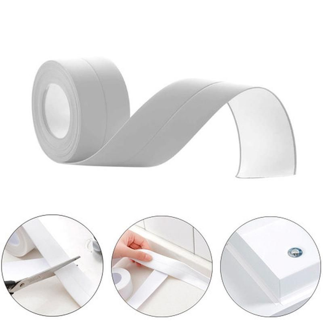 Бордюрная лента для ванны и кухни водонепроницаемая 3м Waterproof Tape ...
