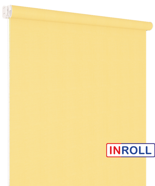 Ролета тканевая INROLL Есо-Mini 42,5х185 см Camila Светло-желтый A606 - Фото 3 Ролета тканевая INROLL Есо-Mini 42,5х185 см Camila Светло-желтый A606 - изображение 3