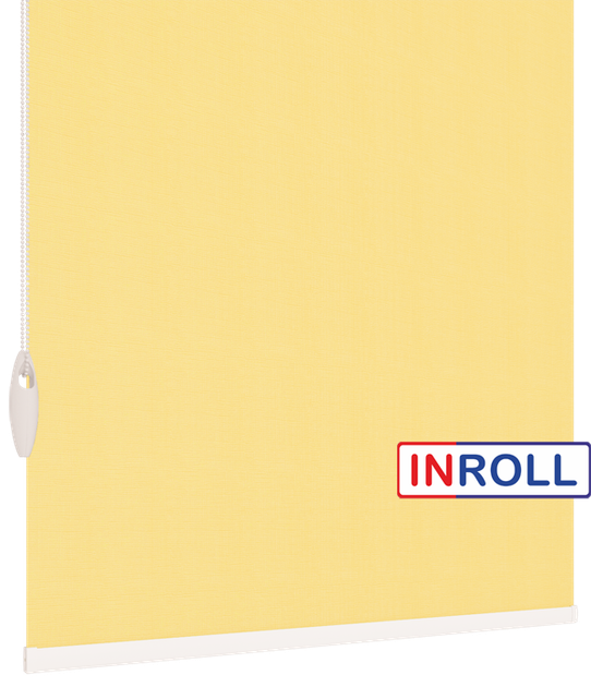 Ролета тканевая INROLL Есо-Mini 42,5х185 см Camila Светло-желтый A606 - Фото 4 Ролета тканевая INROLL Есо-Mini 42,5х185 см Camila Светло-желтый A606 - изображение 4