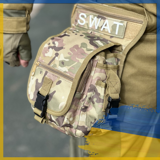 Тактична поясна сумка Swat Tactic з кріпленням на стегнах Multicam (300-multic) - зображення 1